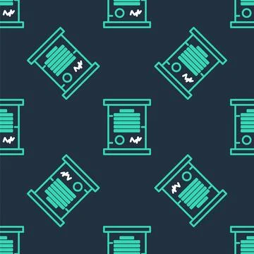 Line Decree, paper, parchment, scroll icon icon isolated seamless pattern on Illustrazione stock