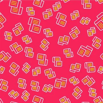 Line Decree, paper, parchment, scroll icon icon isolated seamless pattern o.. Stock Illustration