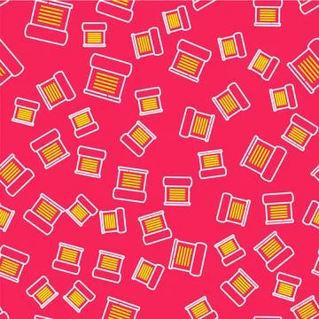 Line Decree, paper, parchment, scroll icon icon isolated seamless pattern o.. Stock Illustration