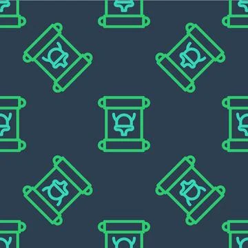 Line Decree, paper, parchment, scroll icon icon isolated seamless pattern on  Stock Illustration