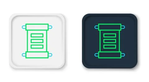 Line Decree, paper, parchment, scroll icon icon isolated on white backgroun.. Stock Illustration