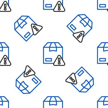 Line Delivery security with shield icon isolated seamless pattern on white Stock Illustration