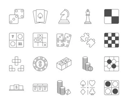 Line design icon set of esport concept Stock Illustration
