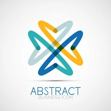 Line design loop logo 스톡 일러스트