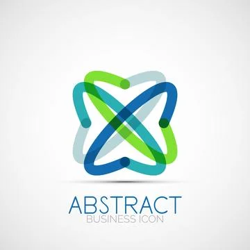 Line design loop logo Stock Illustration