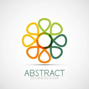 Line design loop logo Stock Illustration