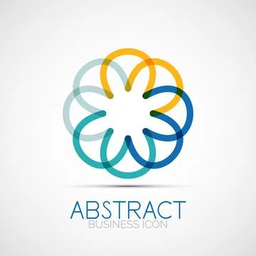 Line design loop logo Illustrazione stock