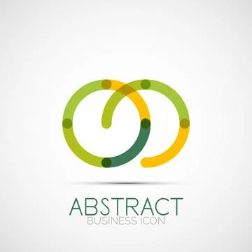 Line design loop logo Stock Illustration