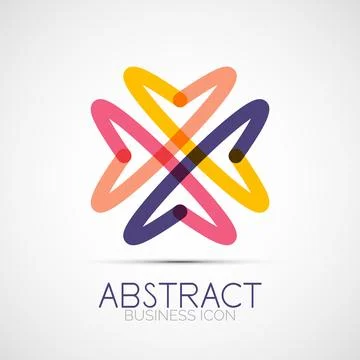 Line design loop logo Illustrazione stock