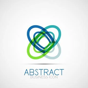 Line design loop logo 스톡 일러스트