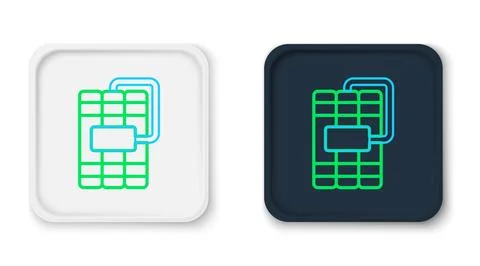 Line Detonate dynamite bomb stick and timer clock icon isolated on white ba.. 스톡 일러스트