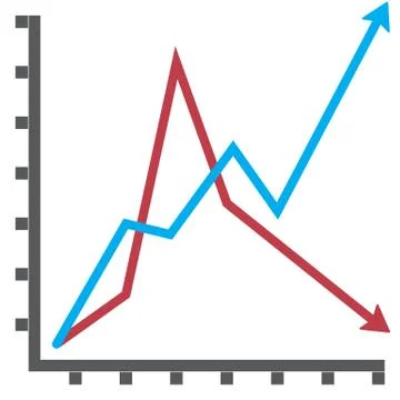 Line Diagram Flat Illustrazione stock