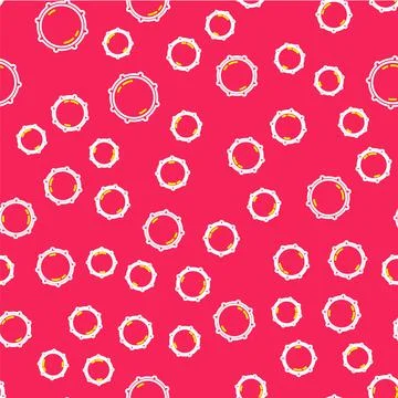 Line Dial knob level technology settings icon isolated seamless pattern on red Stock Illustration