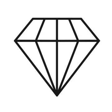 Line diamond Icon Stock Illustration