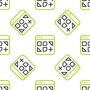 Line Different files icon isolated seamless pattern on white background. Vector Stock Illustration