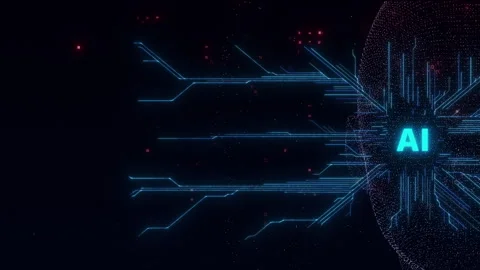 Line Digital AI Spread Stock Footage 243882752