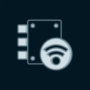 Line Digital door lock with wireless technology for unlock icon isolated on.. Stock Illustration