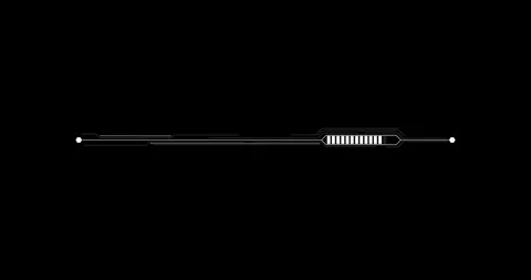 Line digital hitech interface elements HUD border Stock Footage 342096234