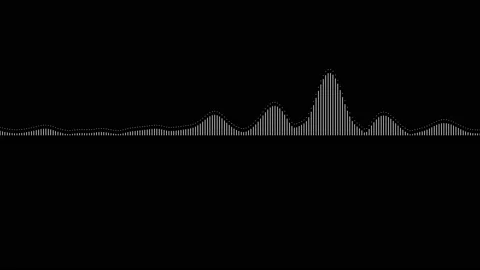 Line digital sound wave equalizer on black background. Stock Footage