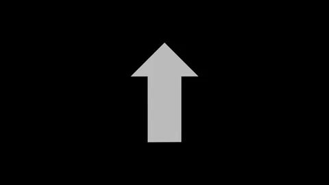 Line Up direction animated arrow on black background .Animation of sweep ar.. Stock Footage 337466802