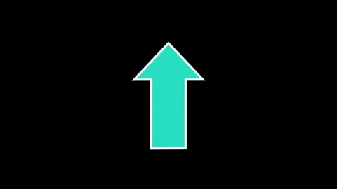 Line Up direction animated arrow on black background .Animation of sweep ar.. Stockbeeldmateriaal 337466804