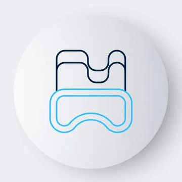 Line Diving mask icon isolated on white background. Extreme sport. Diving Stock Illustration