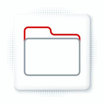 Line Document folder icon isolated on white background. Accounting binder s.. Illustrazione stock