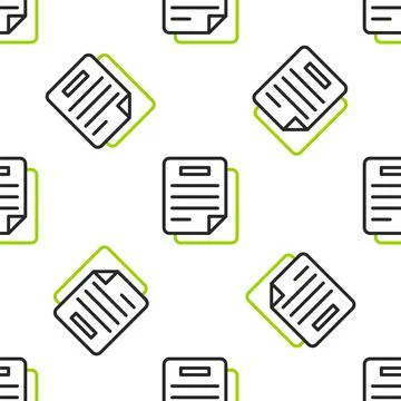 Line Document icon isolated seamless pattern on white background. File icon イラスト素材