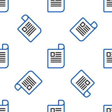 Line Document icon isolated seamless pattern on white background. File icon イラスト素材