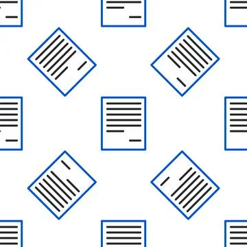 Line Document icon isolated seamless pattern on white background. File icon.  Illustrazione stock