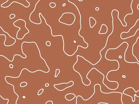 Line drawing of abstract forms and shapes. Stock Illustration