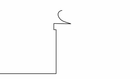 Line drawing Animated gift box with continuous Stock Footage 300530075