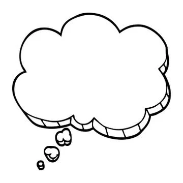 Line drawing cartoon expression bubble Stock Illustration