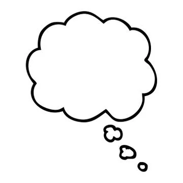 Line drawing cartoon expression bubble Stock Illustration