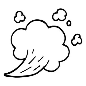Line drawing cartoon expression bubble Stock Illustration