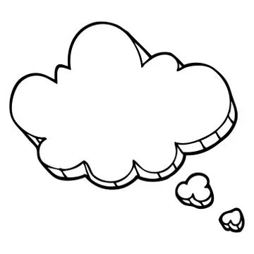 Line drawing cartoon expression bubble Illustrazione stock