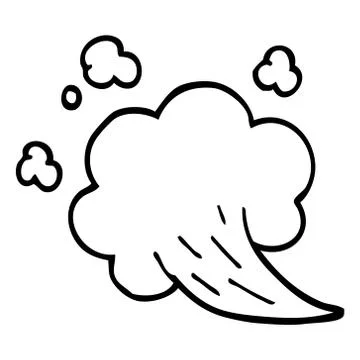 Line drawing cartoon expression bubble Stock Illustration