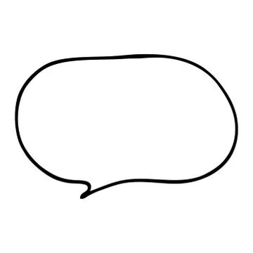 Line drawing cartoon expression bubble Stock Illustration
