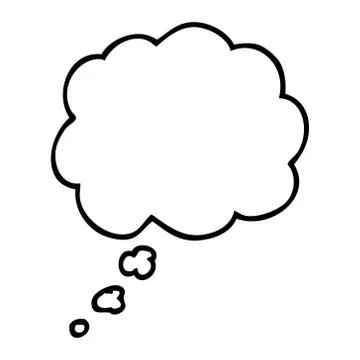 Line drawing cartoon expression bubble Stock Illustration
