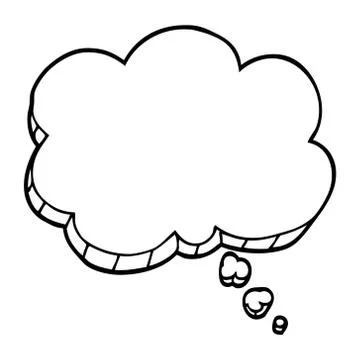 Line drawing cartoon expression bubble Illustrazione stock