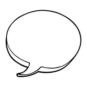 Line drawing cartoon expression bubble Stock Illustration