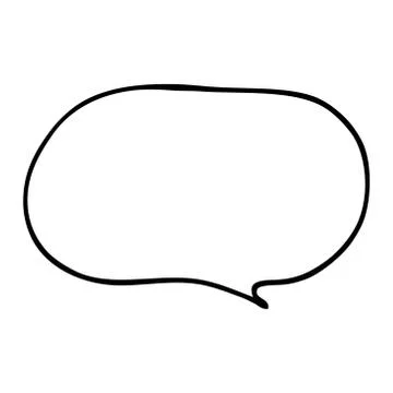 Line drawing cartoon expression bubble Illustrazione stock
