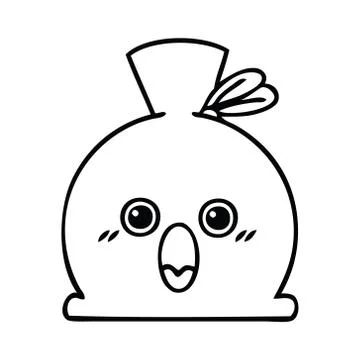 Line drawing cartoon sack 스톡 일러스트