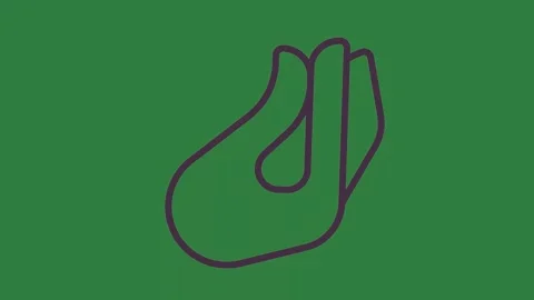 Line drawing of hand on with black outline pair shoes figure Stock-Footage 335978952