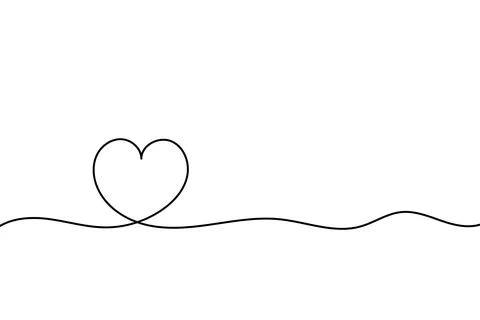 Line drawing heart. Stock Illustration