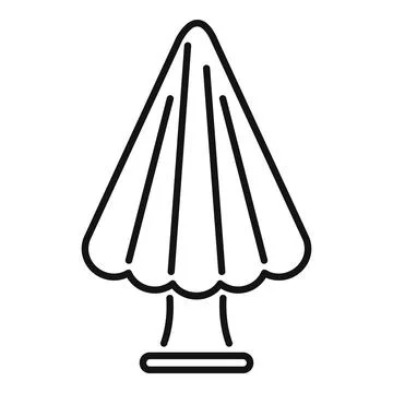 Line drawing of a nuclear explosion forming a mushroom cloud Stock-Illustration