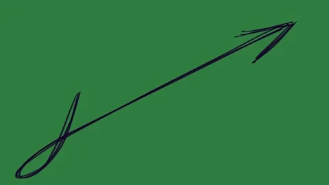 Line drawn black drawing of pencil an arrow Видео 336971006