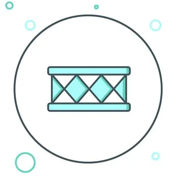 Line Drum icon isolated on white background. Music sign. Musical instrument.. Stock Illustration