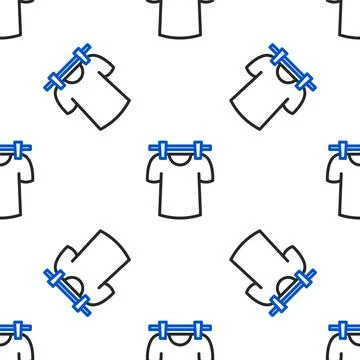 Line Drying clothes icon isolated seamless pattern on white background. Clean Stock Illustration
