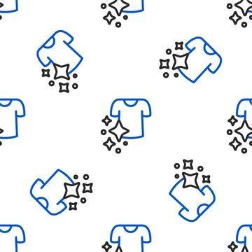 Line Drying clothes icon isolated seamless pattern on white background. Clean Stock Illustration